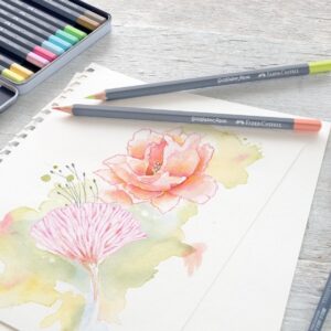 Akvareliniai pieštukai Faber-Castell Goldfaber Aqua Creative Studio, 12 pastelinių spalvų - Image 5