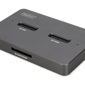 Digitus DA-71546-1 saugojimo diskų prijungimo stotis USB 3.2 Gen 2 (3.1 Gen 2) Type-C Juoda