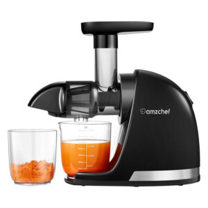 AMZCHEF 1501-BK-SM slow-running juicer juodos spalvos