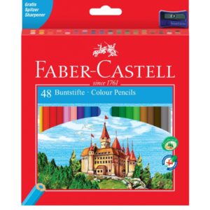Spalvoti pieštukai Faber-Castell Castle, 48 spalvų