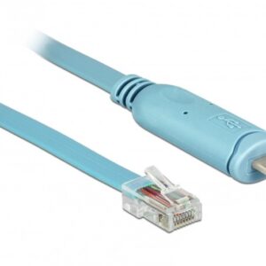 DeLOCK 63914 serijinis kabelis Mėlyna 3 m C tipo USB RJ45 - Image 1