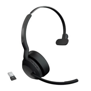 Jabra Evolve2 55 Laisvų rankų įranga Bevielis Su lankeliu Biuras / skambučių centras C tipo USB Bluetooth Įkrovimo stovas Juoda