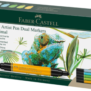Žymekliai Faber-Castell Pitt Artist Pen, Animaals dvipusiai, 5 spalvų