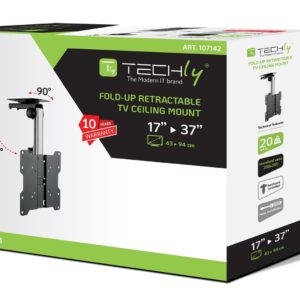 Techly ICA-CPLB-222 televizoriaus laikiklis 94 cm (37") Juoda, Sidabras - Image 2
