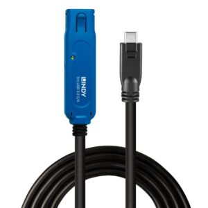 Lindy 43380 USB kabelis USB 3.2 Gen 1 (3.1 Gen 1) 5 m USB C USB A Juoda