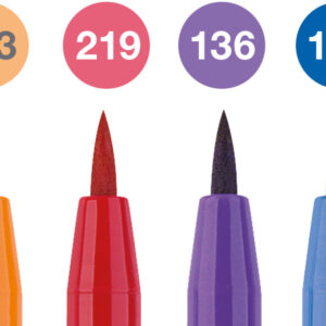 Teptukiniai rašikliai piešimui Faber-Castell Pitt Artist Pen, Colour wheel, 6 spalvų - Image 2