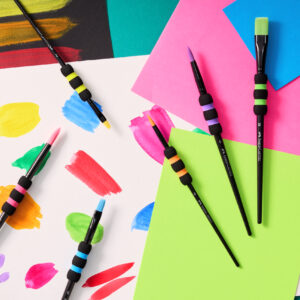 Teptukų rinkinys Faber-Castell soft touch juodi, 6 vnt./pak. (Nr. 2, 4, 6, 8, 10, 12) - Image 5