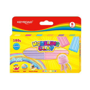 Plastelinas Keyroad, 6 pastelinės spalvos