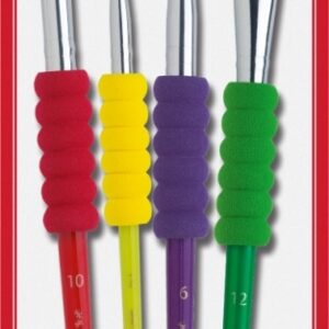 Teptukų rinkinys Faber-Castell soft touch, 4vnt/pak, nr.2,6,10,12