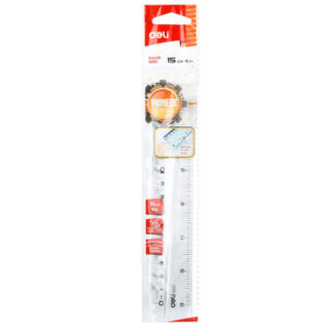 Liniuotė DELI 15cm skaidri - Image 3