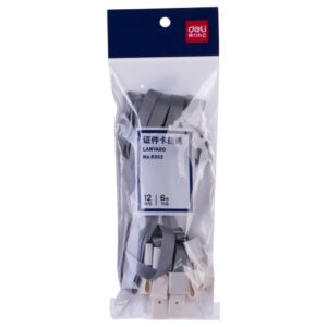 Kaklajuostė DELI, 45x1cm, su spaustuku, pilkos spalvos - Image 2