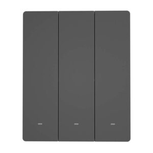 Smart WiFi wall switch SONOFF M5-3C-80 (3-channel, for frame, graphite) - Image 3