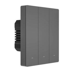 Smart WiFi wall switch SONOFF M5-3C-80 (3-channel, for frame, graphite) - Image 4