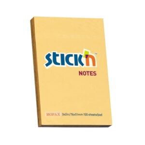 Lipnūs lapeliai Stick´N 21390, 51x76mm, 100 lapelių, oranžinės spalvos