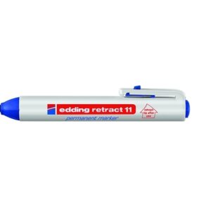 Permanentinis žymeklis Edding 11,apvaliu galiuku, 1,5-3mm, automatinis, mėlynos spalvos