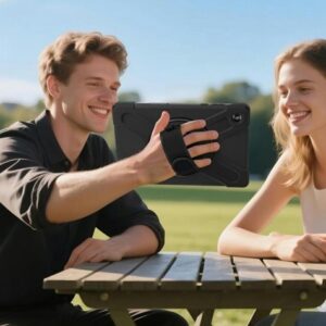 Dėklas 4smarts Rugged Dėklas Grip for Samsung Galaxy Tab A11+ juodos spalvos - Image 2