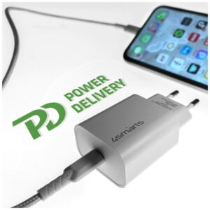 4smarts VoltPlug 20W PD USB-C Laidinis įkroviklis with USB-C to Lightning cable baltos spalvos - Image 10