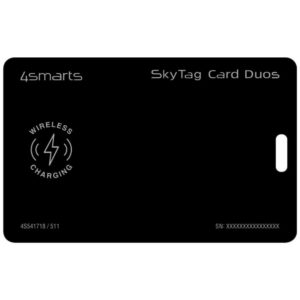 Daiktų ieškiklis 4smarts SkyTag Card Duos ReCharge juodos spalvos