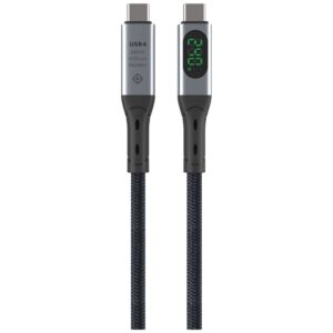 Kabelis USB4 4smarts DigitCord 240W 1.5m juodos spalvos - Image 2