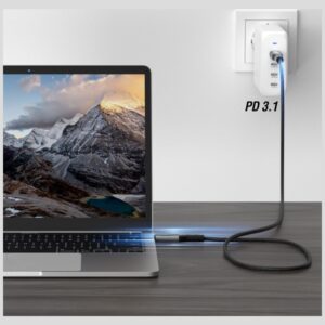 Kabelis USB4 4smarts DigitCord 240W 1.5m juodos spalvos - Image 3