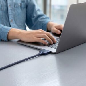 Tech-Protect MMC01 UltraBoost MAGNETINIS MACBOOK KABELIS TYPE-C Į MAGSAFE 3 140W 200CM TAMSIAI MĖLYNAS - Image 4