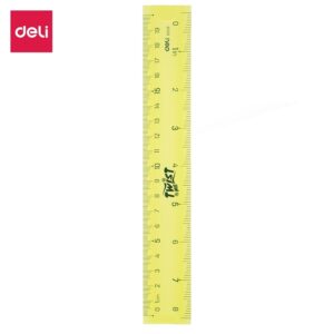 Liniuotė DELI E6208 20cm, įvairių spalvų - Image 2