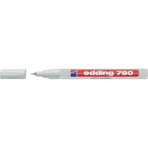 Žymeklis Edding 780 lako pagrindu, apvaliu galiuku, 0,8mm, baltos spalvos