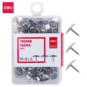 Smeigtukai DELI 10mm 100vnt/pak, metaliniai