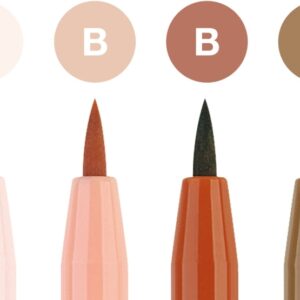 Rašikliai piešimui Faber-Castell PITT Artist Pen B, Portree, teptukiniai, 6 spalvos - Image 2