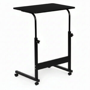Mobile laptop table – side desk for armchair, black, ModernHome - Image 5