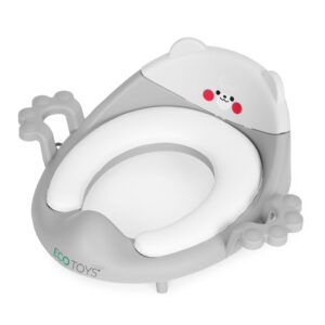 Vaikiška klozeto sėdynė su rankenomis, minkšta pagalvėlė, pilka, ECOTOYS - Image 5