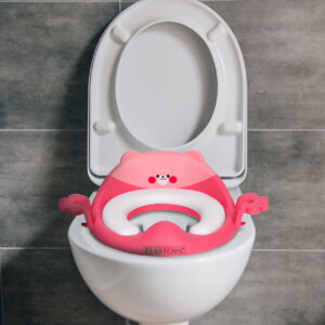 Vaikiška klozeto sėdynė su rankenomis, minkšta pagalvėlė, rožinė, ECOTOYS - Image 5