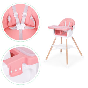 Vaikiška maitinimo kėdutė 2-in-1, rožinė, ECOTOYS - Image 5