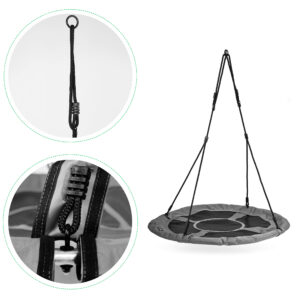 Sodo sūpynės, 100 cm, pilkos ECOTOYS - Image 5