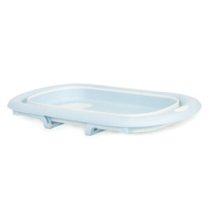 Baby Bathtub Travel Foldable with Drain Grey - Image 5