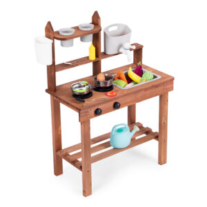 Children's outdoor mud kitchen made of fir wood ECOTOYS - Image 5