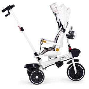 Tricycle stroller for children with swivel seat, push handle, and canopy, ECOTOYS - Image 5