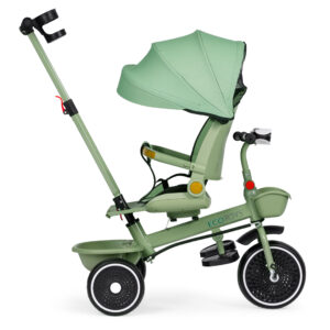2-in-1 tricycle stroller, swivel seat, foldable canopy, green, ECOTOYS - Image 5