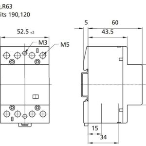 Kontaktorius ETI AC-1, R 40-40, 40 A, 6 kW - Image 2