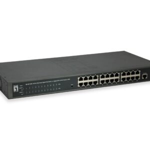 LevelOne GEP-2652 tinklo komutatorius Valdomas L2 Gigabit Ethernet (10/100/1000) Maitinimas per Eternetą (PoE) Pilka - Image 1