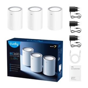 Cudy M3600 Dviguba juosta (2,4 GHz / 5 GHz) Wi-Fi 7 (802.11be) Balta 3 Vidinis - Image 3