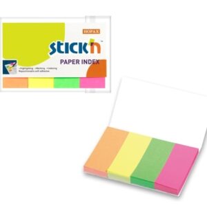 Popieriniai žymekliai Stick´N 21205, 50x20mm, 4 neoninės spalvos po 50vnt.