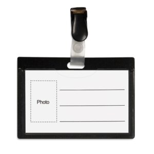 *Dėklas vardinei kortelei Forpus Clip, 54x86mm, juodos spalvos