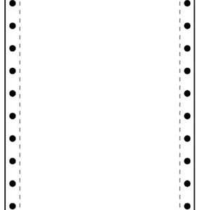 Perforuotas popierius adatiniams spausdintuvams, A4, 1+0 sluoksnių skaičius, 15-210-15x12, baltas, 1800 komplektų, 60g.