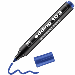 Permanentinis žymeklis Edding 103, 1,5-3mm, mėlynos spalvos