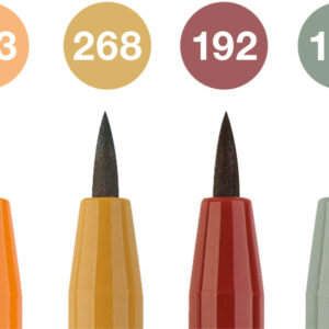 Teptukiniai rašikliai piešimui Faber-Castell Pitt Artist Pen, Harvest, 6 spalvų - Image 2