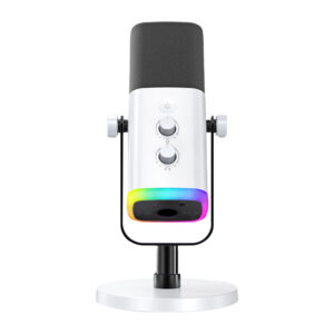 Fifine AM8W dynamic microphone with stand baltos spalvos - Image 2