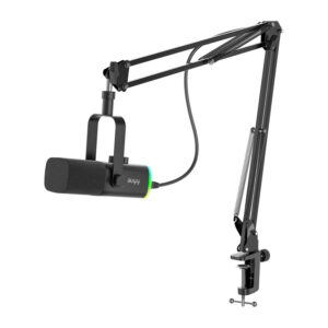 Fifine AM8T gaming microphone with boom arm juodos spalvos - Image 1