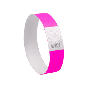 Kontrolinė renginių apyrankė Tyvek neoninės rožinės spalvos 265x19mm