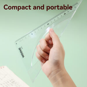 Trikampis DELI Woove 60°/18cm, skaidrus - Image 3